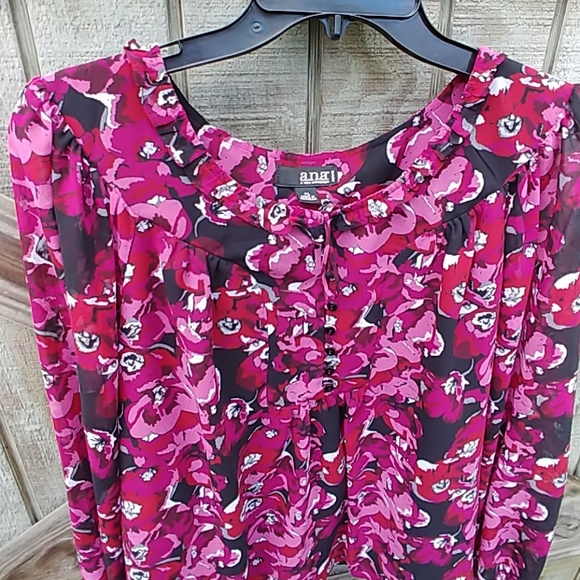 Ana A New Approach Women’s Floral Blouse B1 - Picture 2 of 5